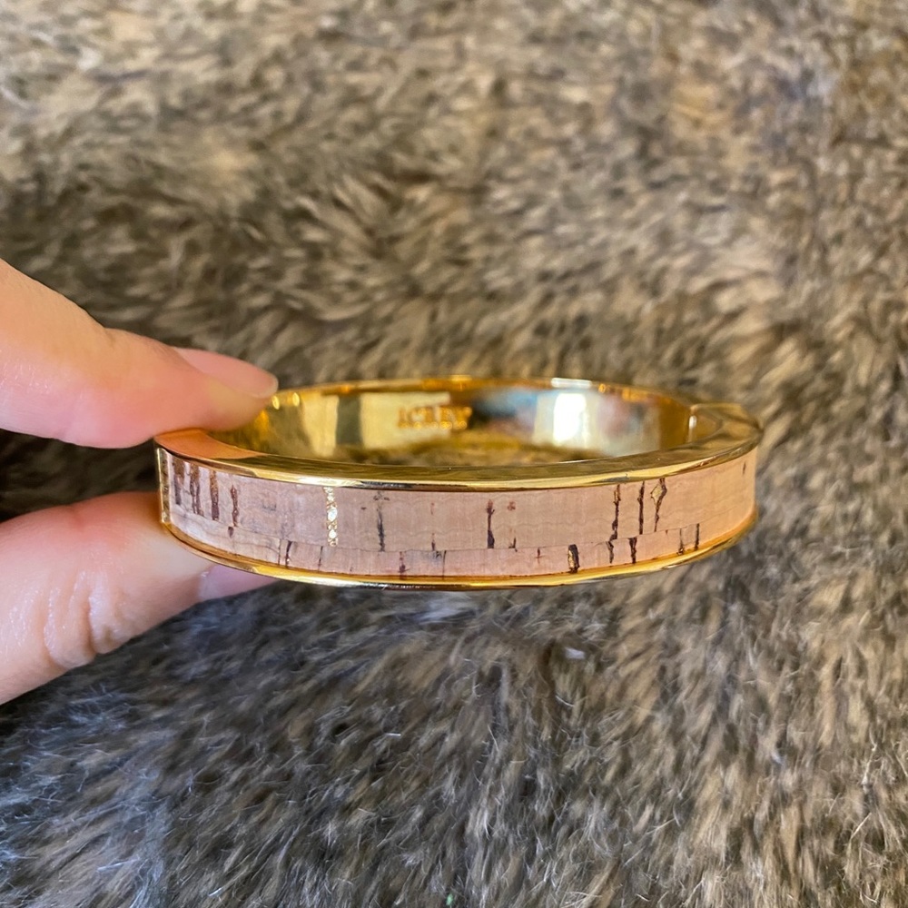 J.Crew Wooden and Golden Accents Bangle